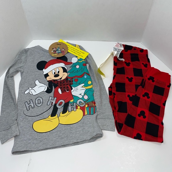 NWT Mickey Mouse Christmas Pajama For 2 Pieces New - Picture 4 of 8